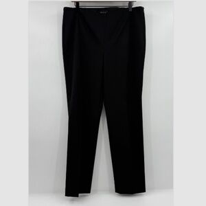 Talbots Pants Women 12 NEW Black Slacks Trousers Mid Rise Tapered Stretch Office